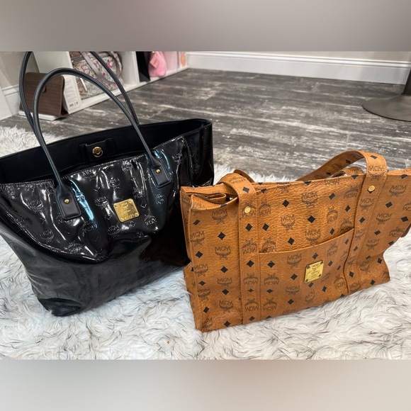 MCM Handbags - MCM Bundle Lot (2) Bags (Visetos & Patent limited edition) Totes EUC 🔥